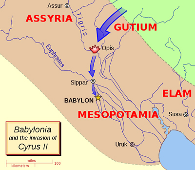 Ciro invade Babilonia