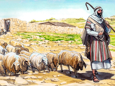 El buen pastor y sus ovejas, la Casa de Israel