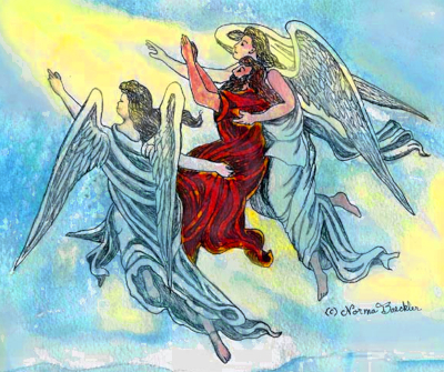 Angel cargando Lazaro