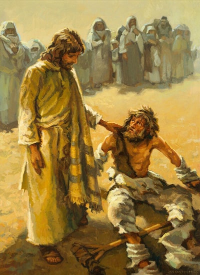 Jesus curando leproso