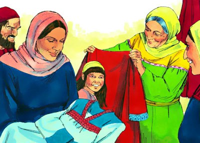 Tabita ayudando a pobres nina vestidos compasion misericordia