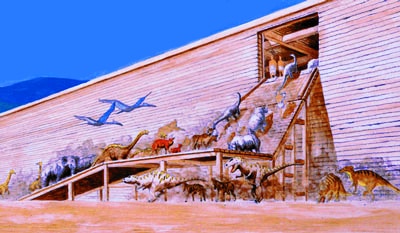 Arca Noe dinosaurios Abordando