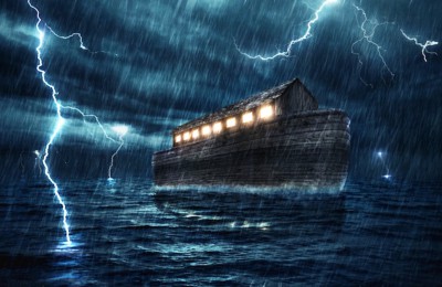 Arca Noe Diluvio Rayos lluvia