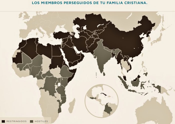 Mapa Persecucion Cristianos