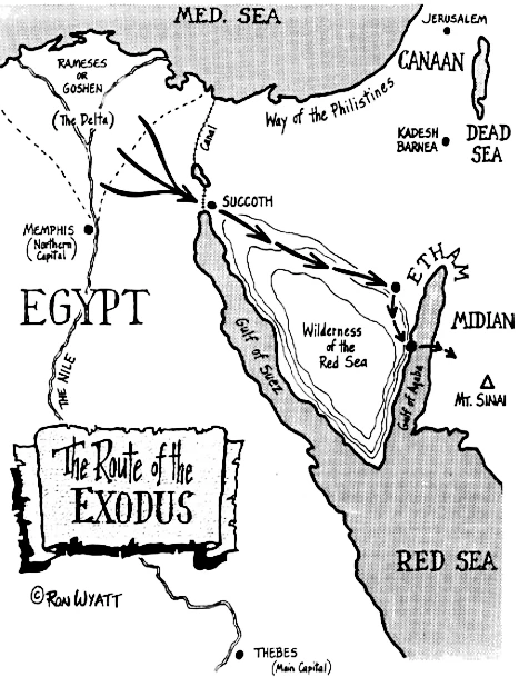 mapa ron wyatt ruta del exodo
