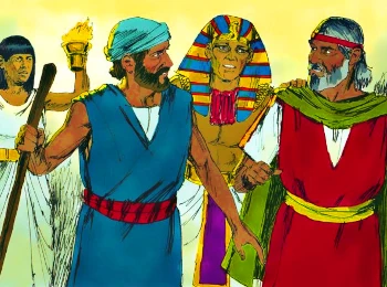 faraon llama a moises y aaron