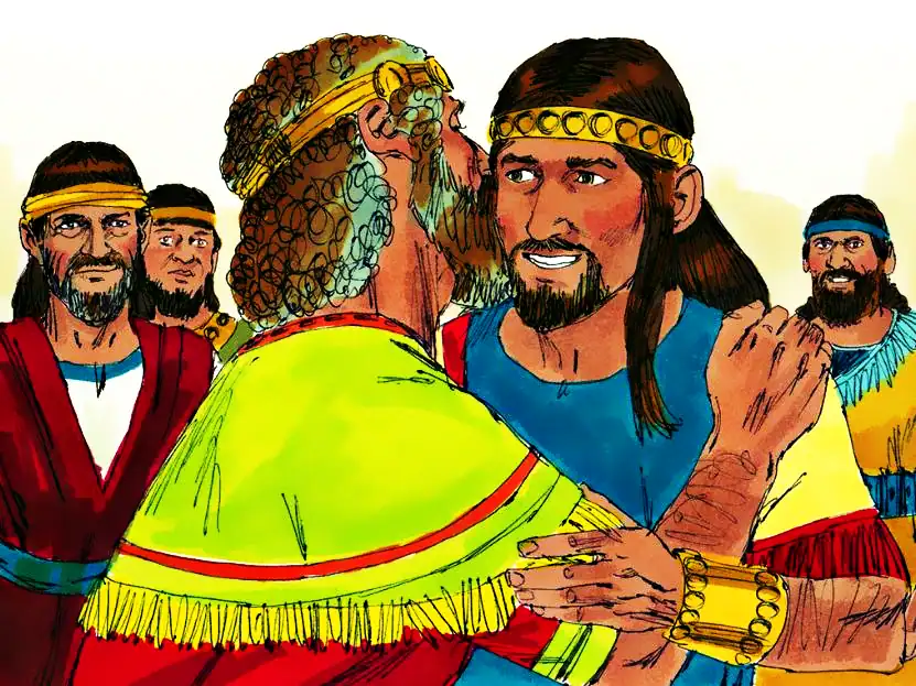 David besa a Absalom